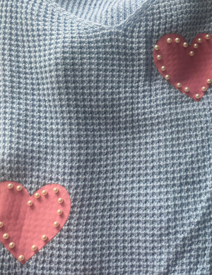 Italian-Made Textured Jumper With Heart