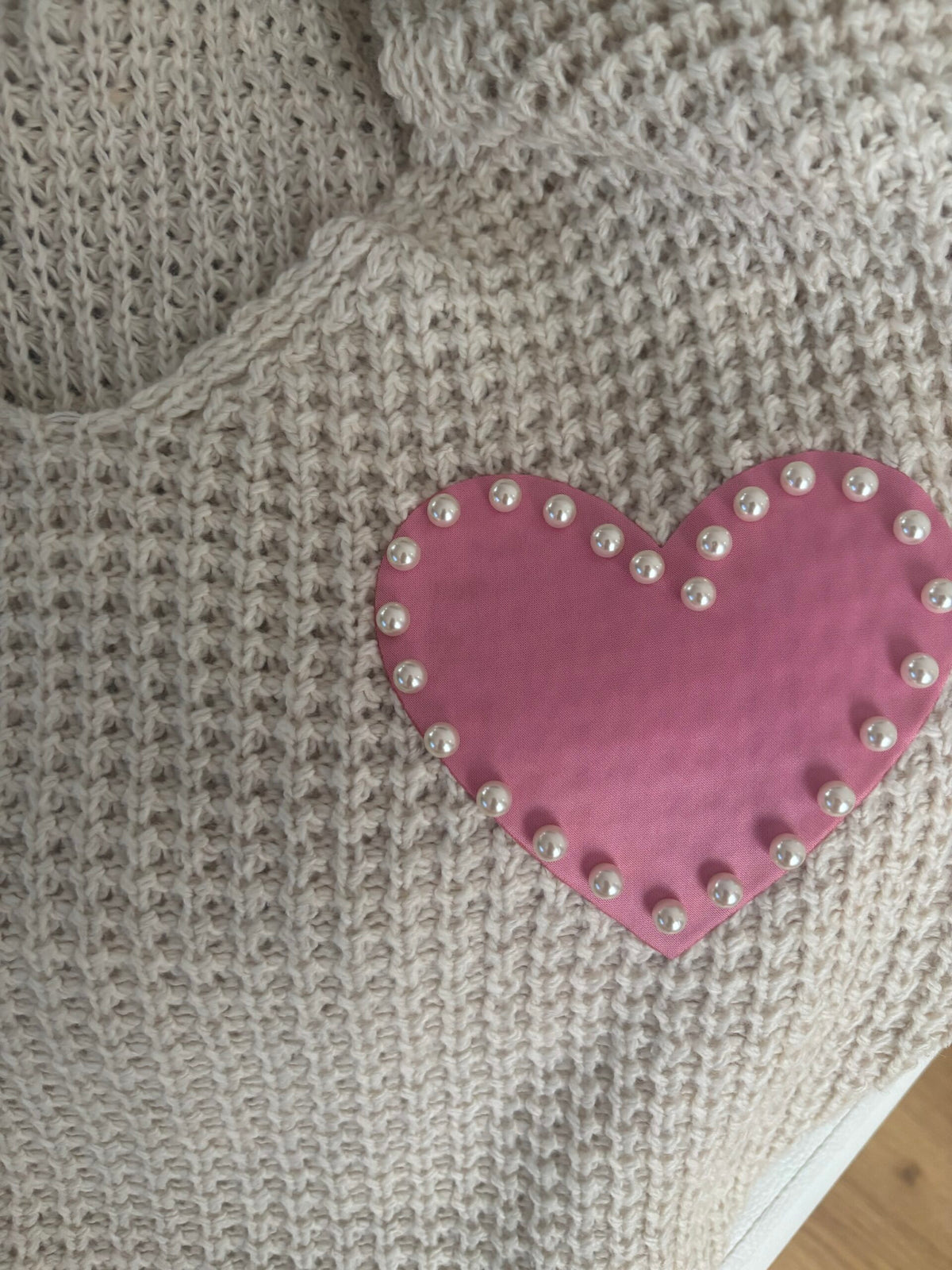 Italian-Made Textured Jumper With Heart