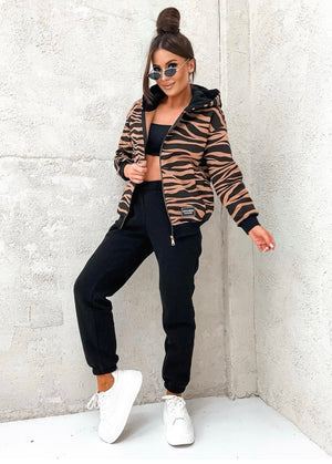 Stay Here Fleece-Lined Joggers in Black