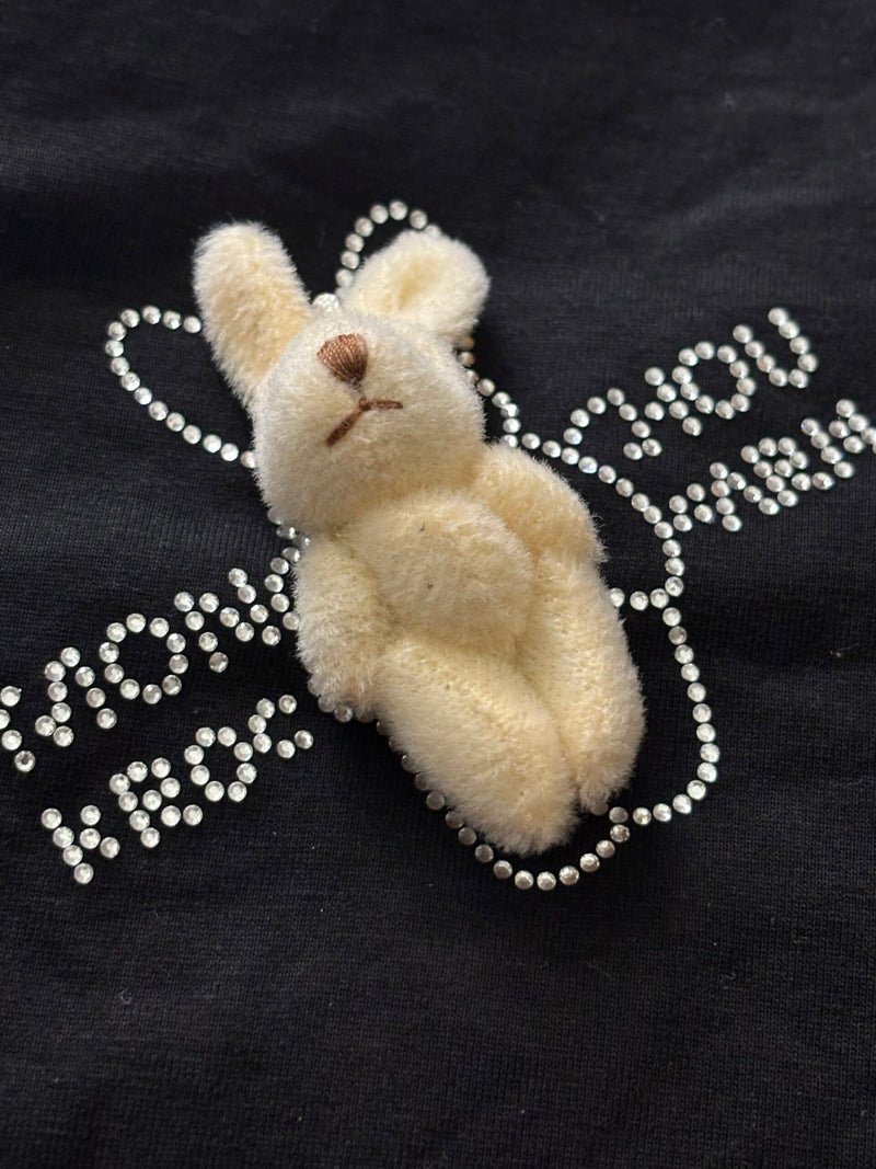 3D Bunny Rhinestone T-Shirt