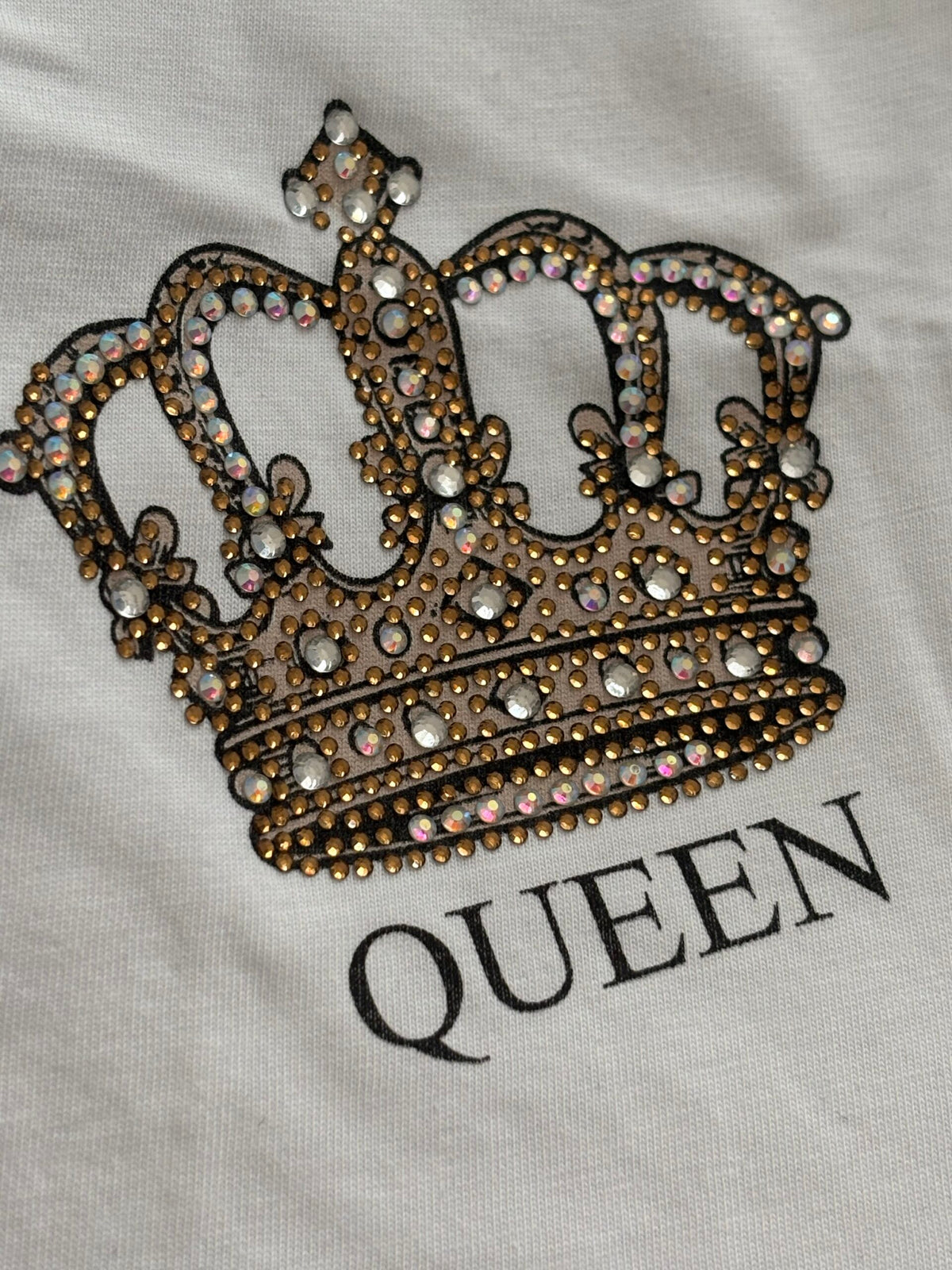 Queen & King White Cotton T-Shirt