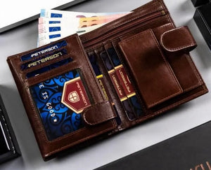 Peterson Men's Leather Wallet With RFID Blocking