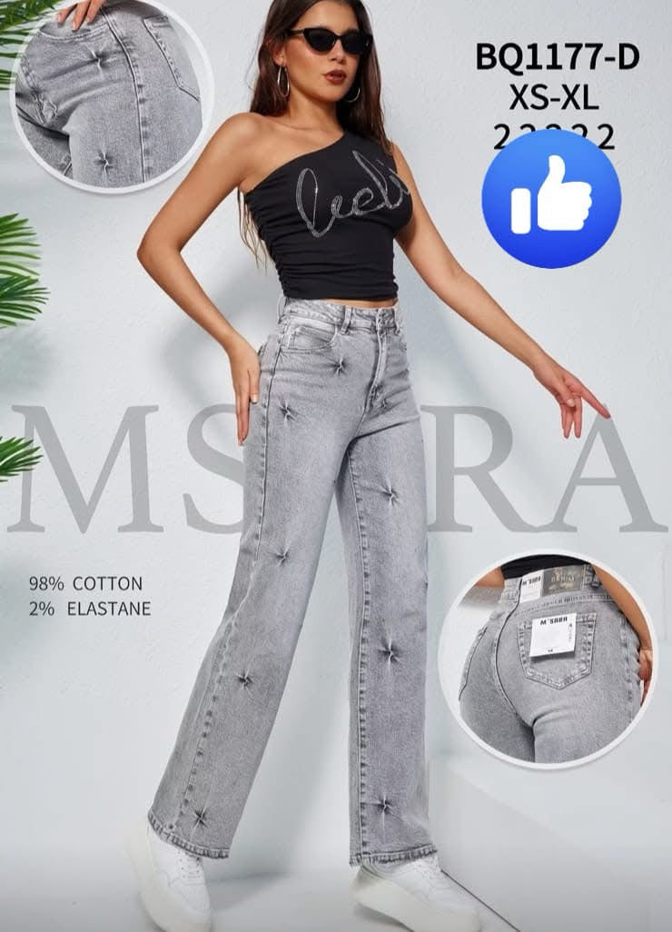 M.Sara Grey Jeans BQ1177