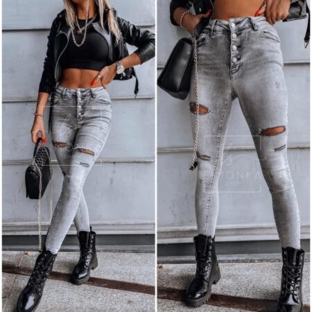 M.SARA STYLOWE JEANSY PUSH-UP NA GUZIKI WYSZCZUPLAJĄCE S5902-C