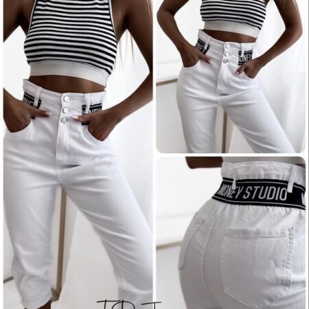 MOM FIT JEANS WHITE