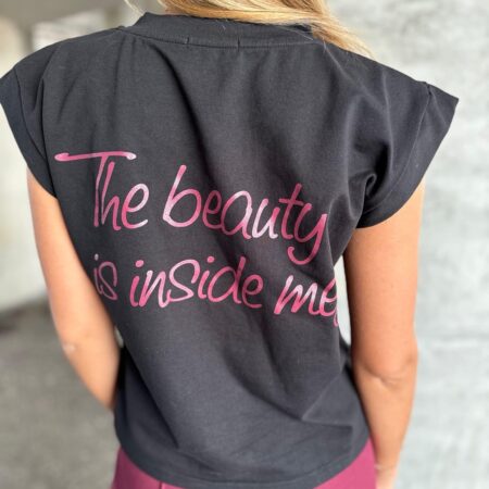 TSHIRT ,,THE BEAUTY IS INSIDE ME ,,95% BAWEŁNA