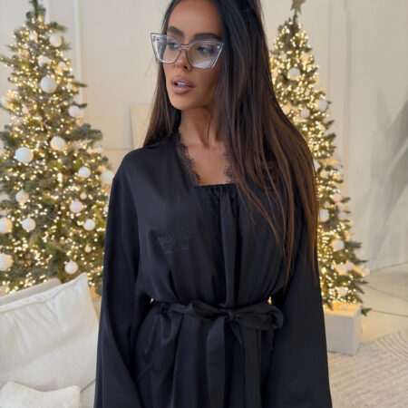 Szlafrok PEARL czarny