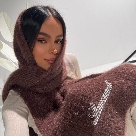 Szalik SNOWY czekolada