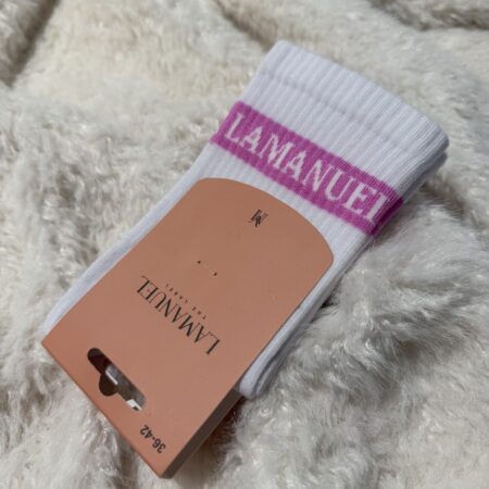 Skarpety REAL białe/róż